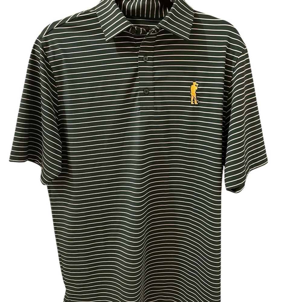 U Suck At Golf Men’s Shirt, Size M, Georgia Stripes Polo, Green & White …